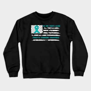 No One Fights Alone Tourette Syndrome Awareness Crewneck Sweatshirt